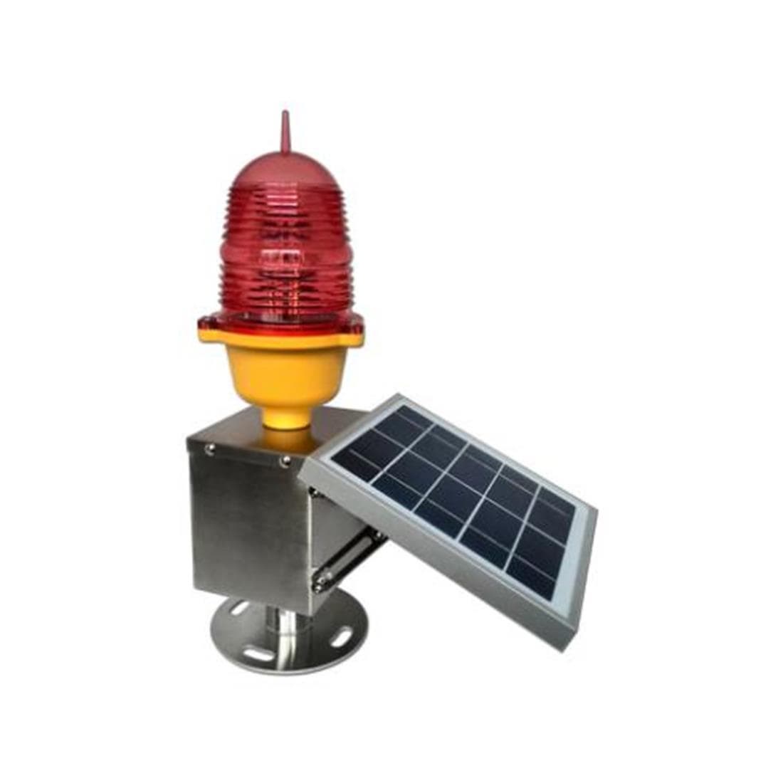 Low Intensity Solar Powered Obstruction Light for building